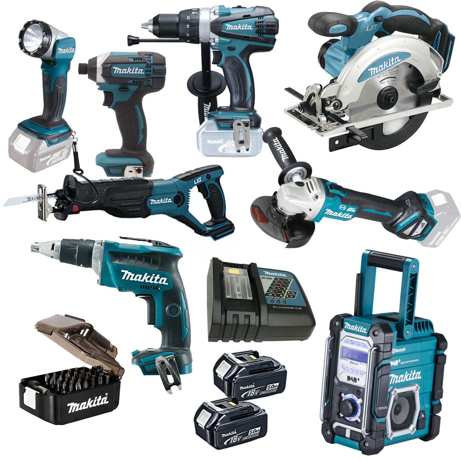 MAKITA 18V Combo Kit DFS452 AJX2 Schnellbauschrauber im Set inkl