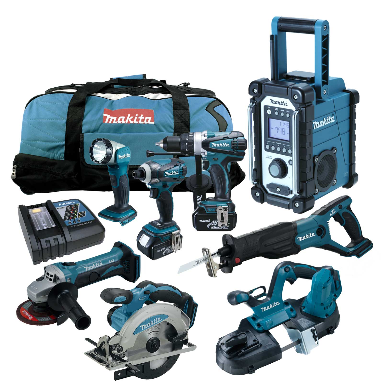 Makita 18V Akku Set DPB181Z RME Bandsäge Combo Kit inkl. DHP458
