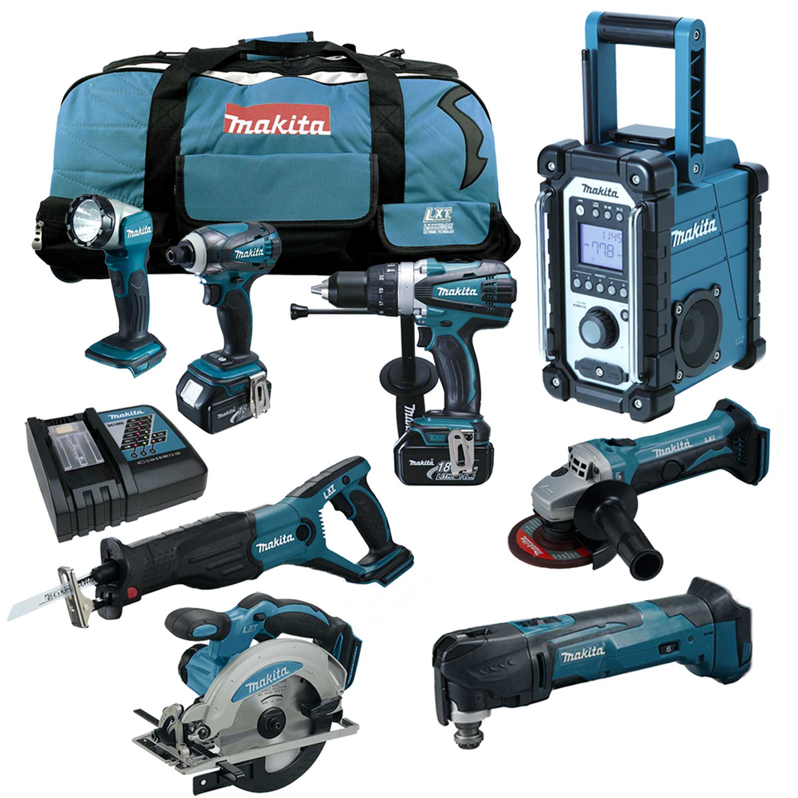 MAKITA DTM51 RT1J3 Multitool LXT 18V Akku Combo Kit Set