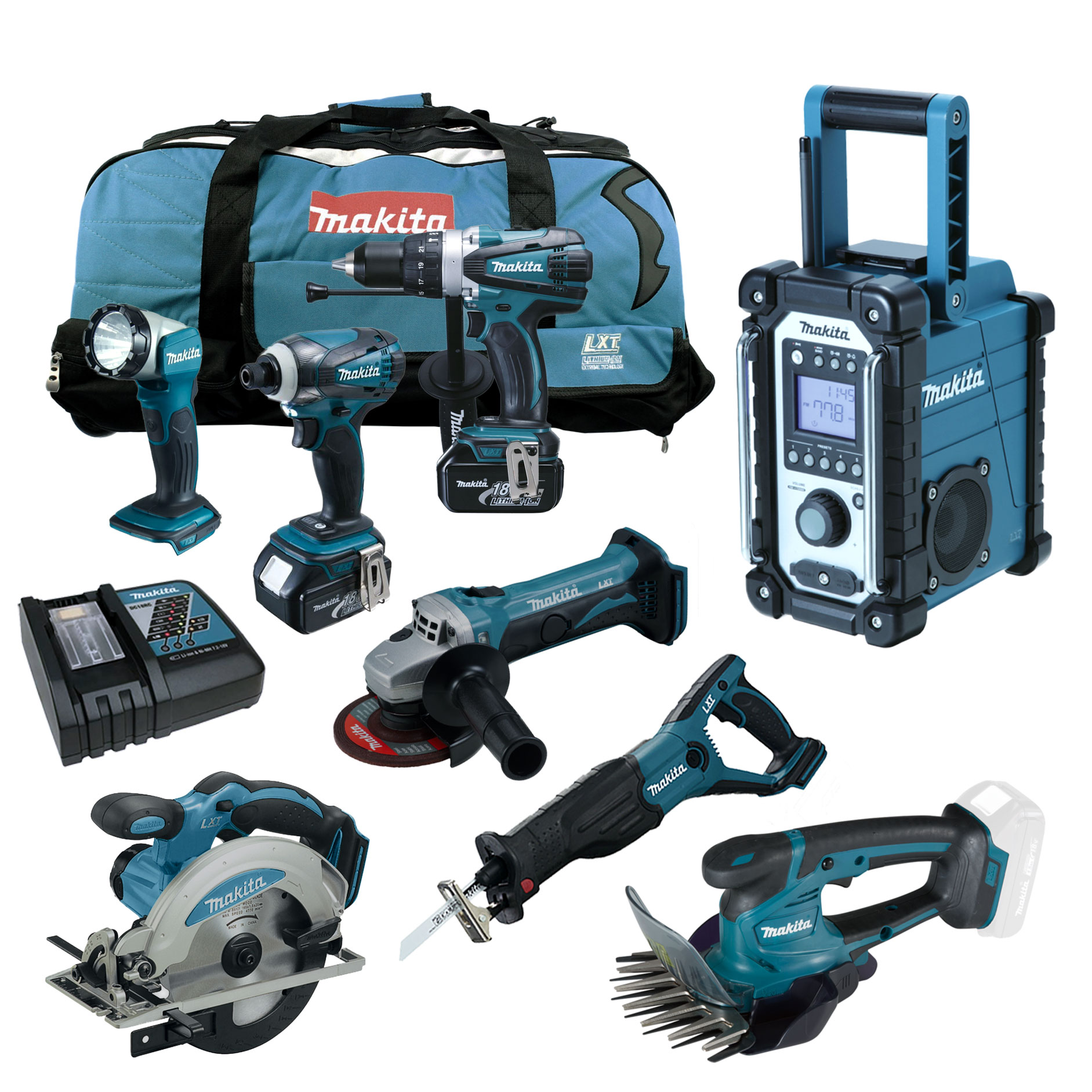 Makita DUM604 Akku Grasschere Rasenschere Combo Kit 18V DTD152 DGA511